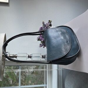 COACH Teal/Pheasant Blue NYC 1960's Pully Leather Bag